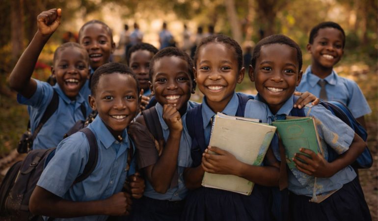 smiling-school-children